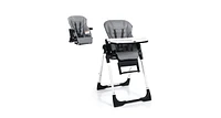 Slickblue Girls 4-in-1 High Chair Booster Seat with Adjustable Height and Recline