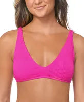 Raisins Juniors' Pisces Ribbed Bikini Top