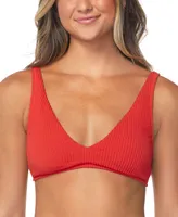 Raisins Juniors' Pisces Ribbed Bikini Top