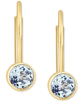 Effy Blue Topaz Leverback Drop Earrings (5/8 ct. t.w.) in 14k Gold