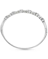 Aquamarine (3-3/4 ct. tw.) & Diamond Accent Bangle Bracelet in Sterling Silver