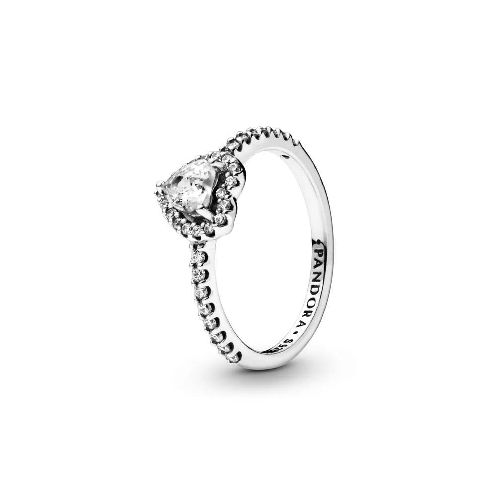 Pandora Cubic Zirconia Timeless Elevated Heart Ring