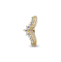 Pandora Cubic Zirconia Timeless Princess Wishbone Ring