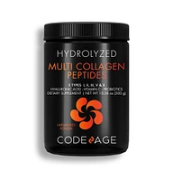 Codeage Multi Collagen Peptides Powder + Probiotics Black Edition, Vitamin C, Hyaluronic Acid Powder Supplement, Grass-Fed, Hydrolyzed, Zero Carbs, Ty