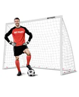Net Playz Backyard Soccer Goal, High-Strength Polyvinyl Chloride (Pvc) Soccer Net Fast Set-Up Weather-Resistant, 12' x 6'