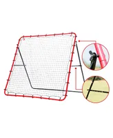 Net Playz Soccer Rebounder, Soccer Gifts, Kids Teens Football Games, Kick back Practice Net for Skill Training, 5' x 5'