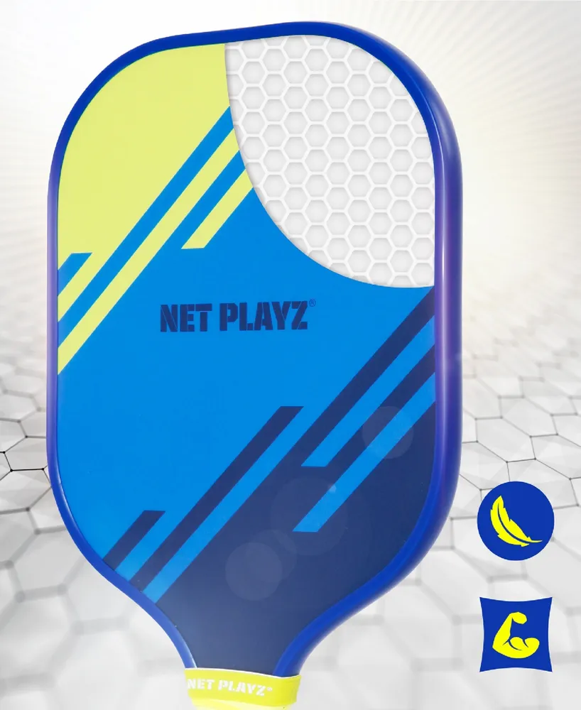 Net Playz Pickleball Paddles Pickleball Set, Usapa Approved 2 Child Size 2 Adult Size, Family Set for Kids, Parent Child Adult - Junior