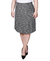 Ny Collection Plus Slim Double Knit Skirt