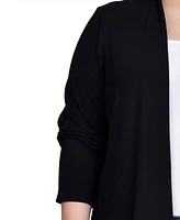 Ny Collection Plus Size Long Sleeve Swing Cardigan Sweater