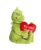 Aurora Large Stole My Heart Grinch Dr. Seuss Whimsical Plush Toy Green 15"