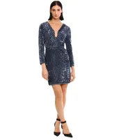 Donna Morgan Women's Sequined Velvet Mini Dress