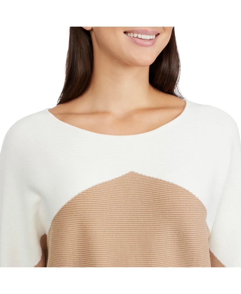 Ellen Tracy Women's Dolman Sleeve Rib Sweater
