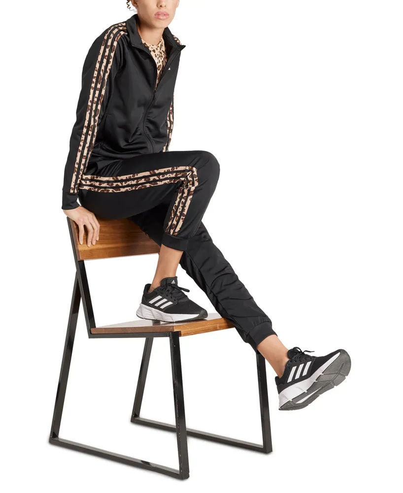 adidas Women's 3-Stripe Cotton Fleece Sweatpants - Macy's