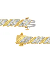 Diamond Diagonal Row Link Bracelet (3 ct. t.w.) in 10k Gold