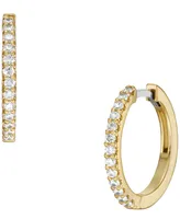 Fossil All Stacked Up Gold-Tone Brass Glitz Hoop Earrings
