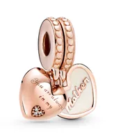 Pandora Cubic Zirconia You're Always in My Heart Split Dangle Charm