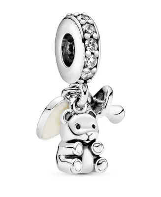 Pandora Cubic Zirconia Baby Teddy Bear Dangle Charm