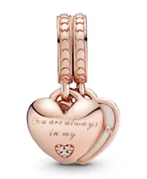 Pandora Cubic Zirconia You're Always in My Heart Split Dangle Charm