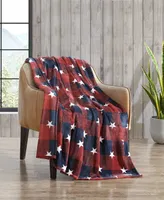 Eddie Bauer Americana Plaid Ultra Soft Plush Fleece Throw, 70 x 50