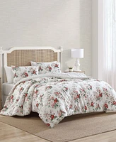 Laura Ashley Ashfield Flannel 3-Piece Comforter Set, King