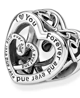 Pandora Sterling Silver Entwined Infinite Hearts Charm