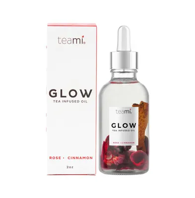 Teami Glow Facial Oil - Rose Petals, Cinnamon Bark & Jojoba Oil - 2 Oz