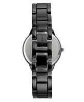 Nine West Women's Quartz Dark Gray Alloy Link Bracelet Watch, 36mm