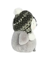 Aurora Small Chillin' Chick Chiyu Holiday Festive Plush Toy Gray 8.5"