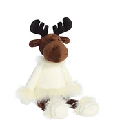 Aurora Large Winter Cozies Mitzi The Chocolate Moose Holiday Festive Plush Toy White 15"