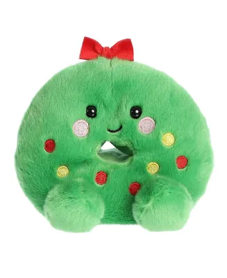 Aurora Mini Dot Wreath Palm Pals Festive Plush Toy Green 4.5"