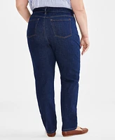 Style & Co Plus High-Rise Straight-Leg Jeans