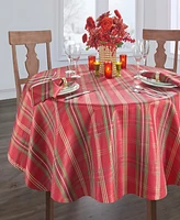 Elrene Shimmering Plaid Tablecloth