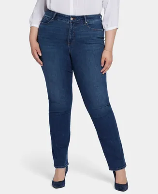 Nydj Plus Size High Rise Marilyn Straight Jeans