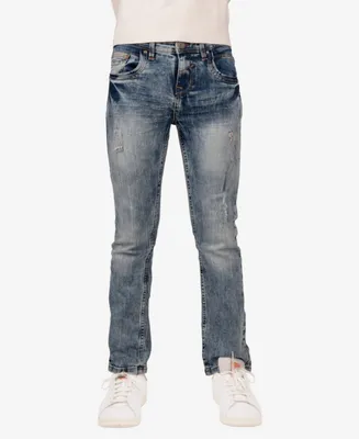 Big Boy's Ripped and Repaired Stretch Jeans - Child