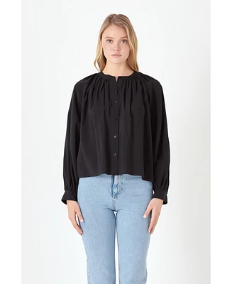 Women's Shirring Detail Top