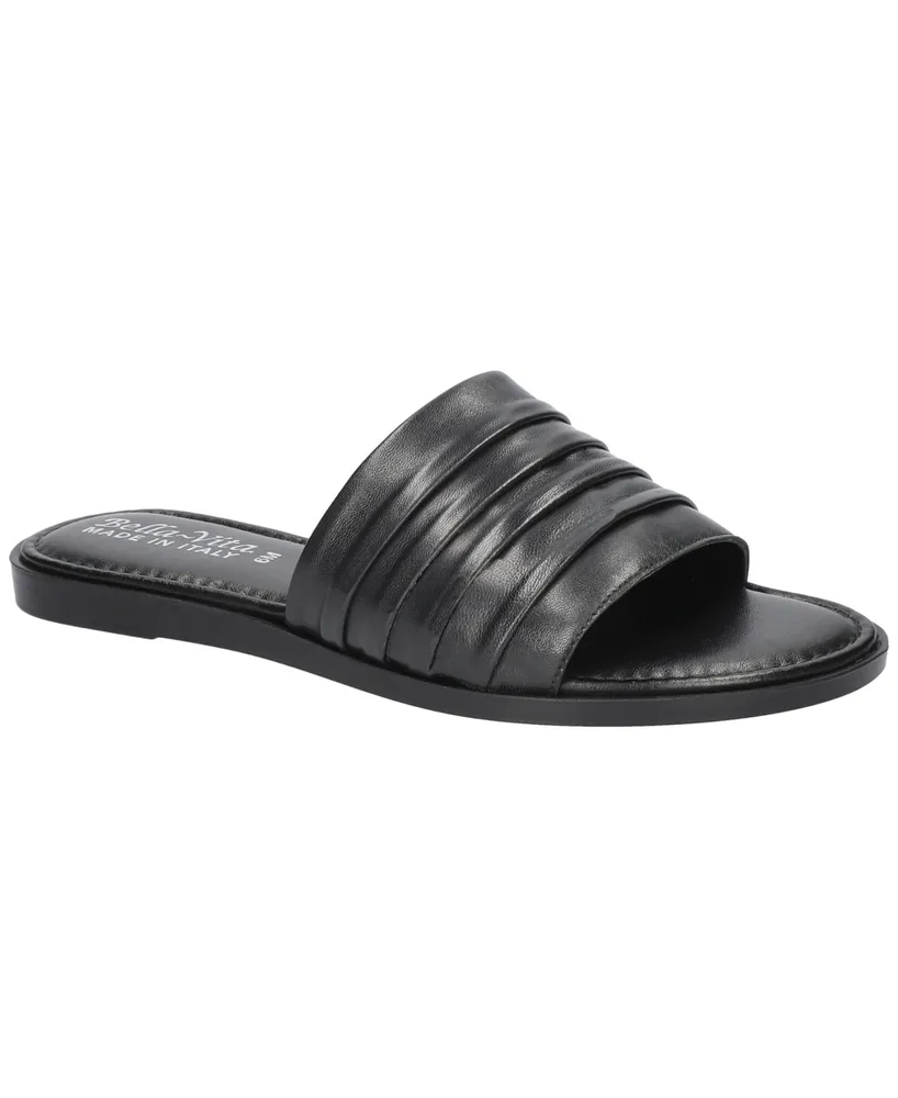 Bella Vita Women's Italy Rya-Italy Flat Slide Sandals