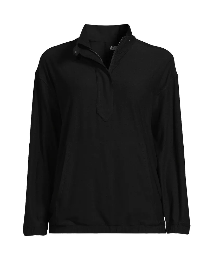 Lands' End Women's Long Sleeve Performance Zip Front Popover Shirt