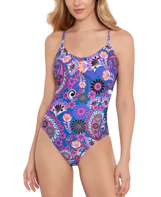 Salt + Cove Women's Floral-Print One-Piece Swimsuit, Created for Macy's