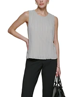 Calvin Klein Sleeveless Pleated Blouse