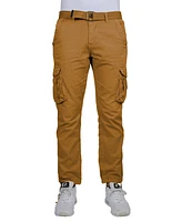 Blu Rock Men's Cotton Cargo Belted Utility Pants Set