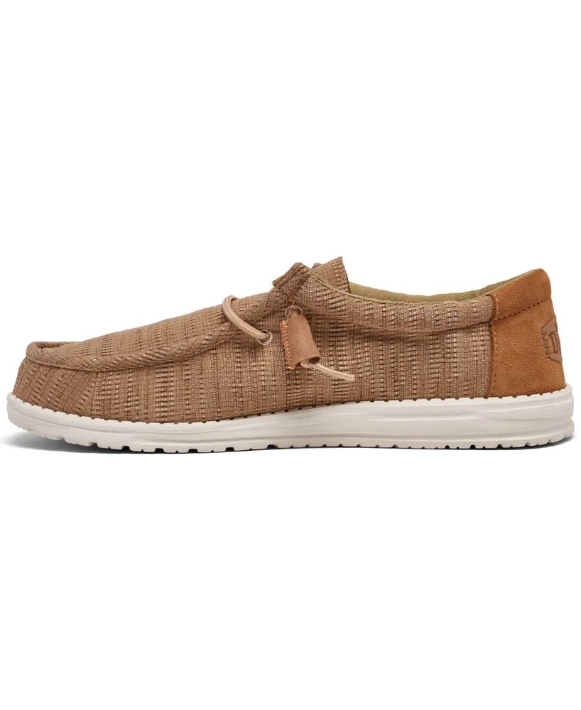 Hey Dude Men's Wally Grid Casual Moccasin Slip-On Sneakers from Finish Line