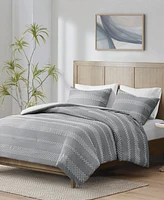 Madison Park Drew Clipped Jacquard 3-Pc. Duvet Cover Set, King/California King