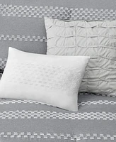 Closeout! Madison Park Drew Clipped Jacquard 5-Pc. Comforter Set