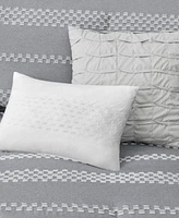 Closeout Madison Park Drew 5 Pc. Clipped Jacquard Comforter Set