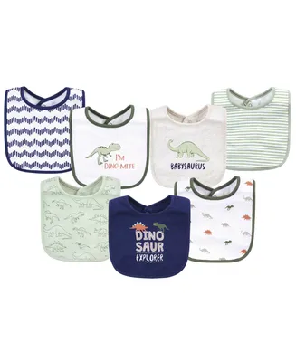 Hudson Baby Infant Boy Cotton Bibs, Dinosaur Explorer, One Size