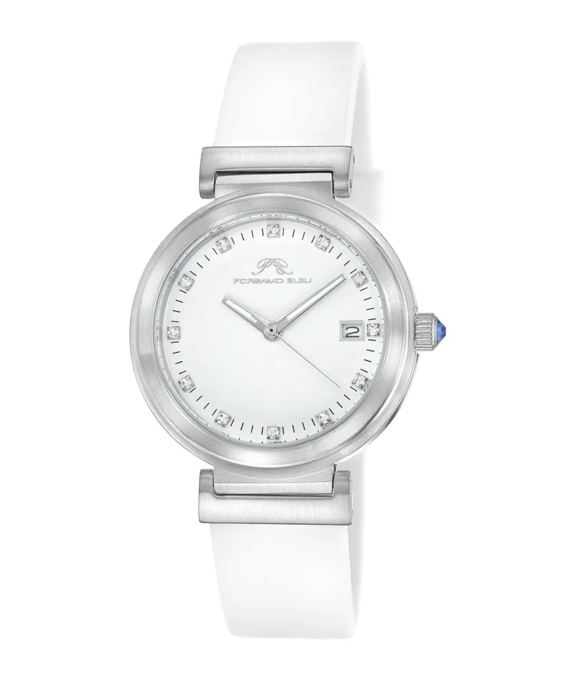 Dahlia Women's White Silicone Watch