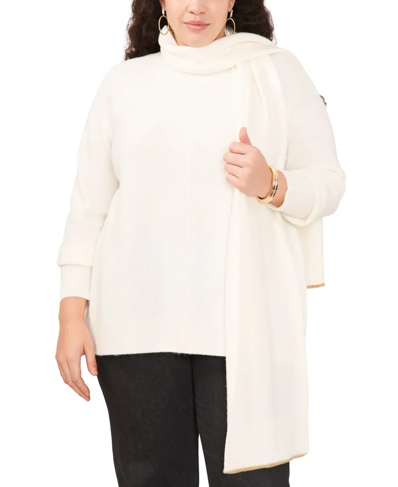 Vince Camuto Cozy Long Sleeve Extend Shoulder Sweater - Macy's