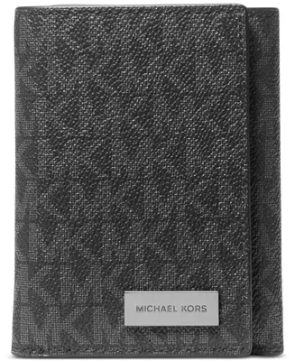 Michael Kors Men's Signature Monogram Print Trifold Wallet