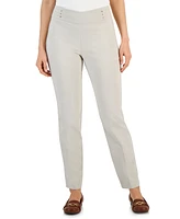 Jm Collection Petite Studded-Rivet Straight-Leg Pants, & Short