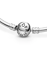 Pandora Moments Sterling Silver Clasp Closure Bangle Bracelet